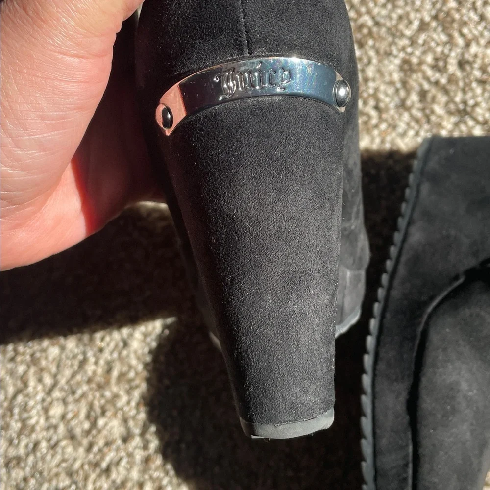 Juicy Couture Black Wedge Boots